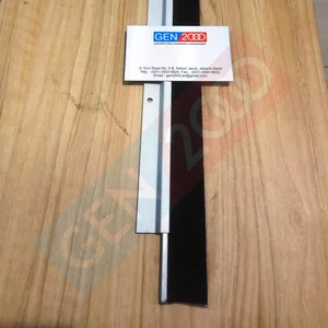 Aluminium or Plastic Door Brush Seal Lis Bulu Penutup Celah Pintu Dari Debu Bahan Silver Aluminium dan Plastik Coklat