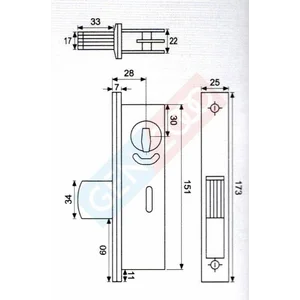 Aluminium Door Lock KC 8123 Kunci Pintu ALuminium Swing Door Aluminium Lock KC-8123
