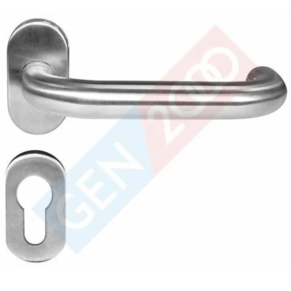Handel Pintu Stainless Engkol Aluminium Door Lever Handle Pintu Stainless Oval LHTR 84030 SSS
