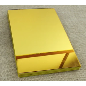 Akrilik Lembaran Mirror Gold 2mm 122 x 183cm