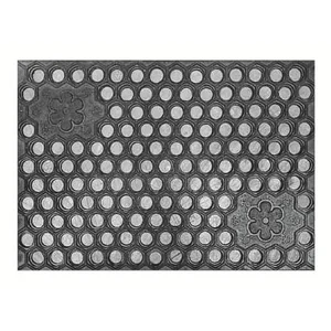Keset kaki lantai YTH Ori warna hitam ukuran universal motif 3