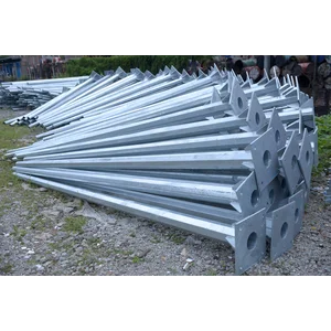 Single paraball 9m galvanized octagonal solar light pole