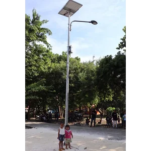 Octagonal Solar Powered Light Pole single paraball 11m