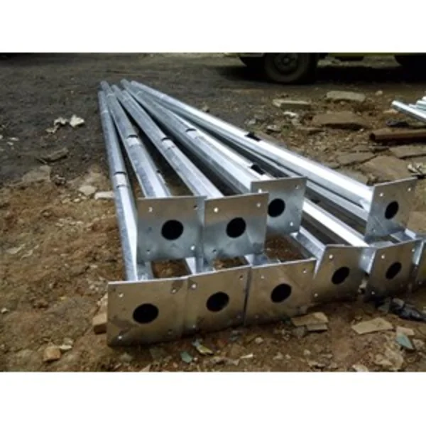 Tiang Lampu Jalan PJU Oktagonal 7 Meter (Hot Dip Galvanis)
