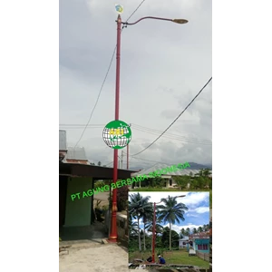 Round PJU Floodlight Pole