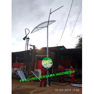 Tiang Lampu Jalan PJU Bulat Dekoratif
