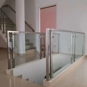Glass stair railing clear 10mm tempered Asahi