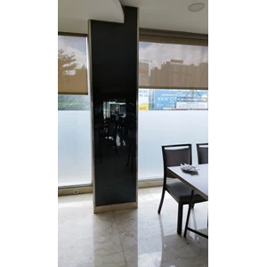 5mm custom lacobel black interior decorative glass