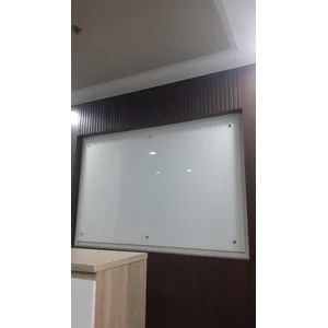 Decorative glass glasstone white 5mm custom whiteboard per M2