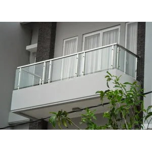 Kaca clear 8mm untuk Railling balkon per M2