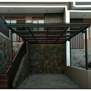 Kanopi kaca panasap Euro Grey tempered 8mm