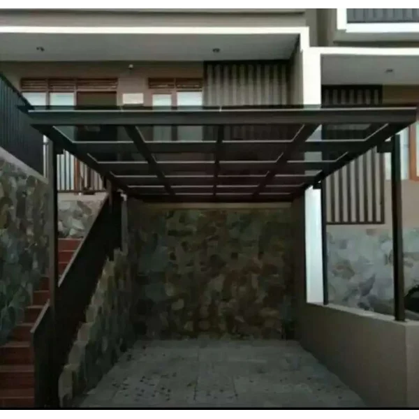 Kanopi kaca panasap Euro Grey tempered 8mm