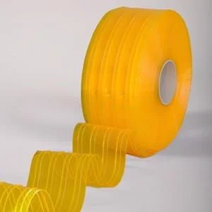 Tirai Pvc Curtain Ribbed Double Kuning/Orange