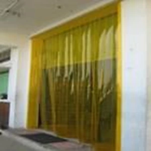 Tirai PVC Plastik Curtain Kuning Ukuran 2 mm x 20 cm x 50 meter