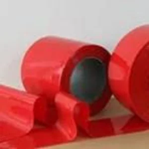 Tirai PVC plastik merah Roll bandng
