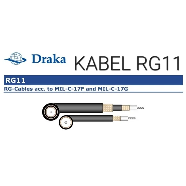 DRAKA Kabel Coaxial RG11 Black (RG1776)