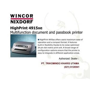 WINCOR PASSBOOK PRINTER TYPE 4915XE