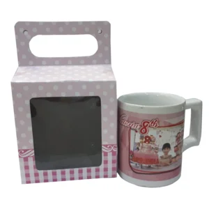 KARDUS MUG POLKADOT PINK/MERAH MUDA