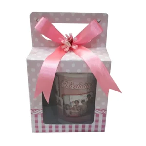 KARDUS MUG POLKADOT PINK/MERAH MUDA