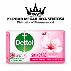 DETTOL SABUN BATANG ANTIBAKTERI SKINCARE 65 GR (MERAH MUDA)
