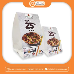 Cetak Tent Card Custom Bahan Art Paper