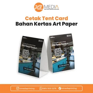 Jasa Materi Promosi Cetak Tent Card Art Paper
