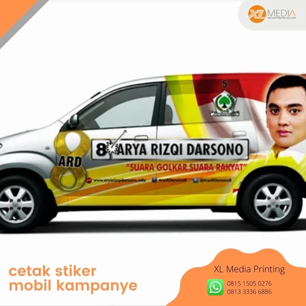Stiker Mobil Kampanye Surabaya By PT. Excel Media Indonesia