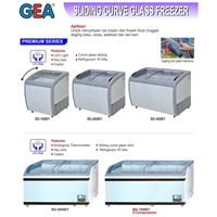 Sliding Curve Glass Freezer Gea Sd-160