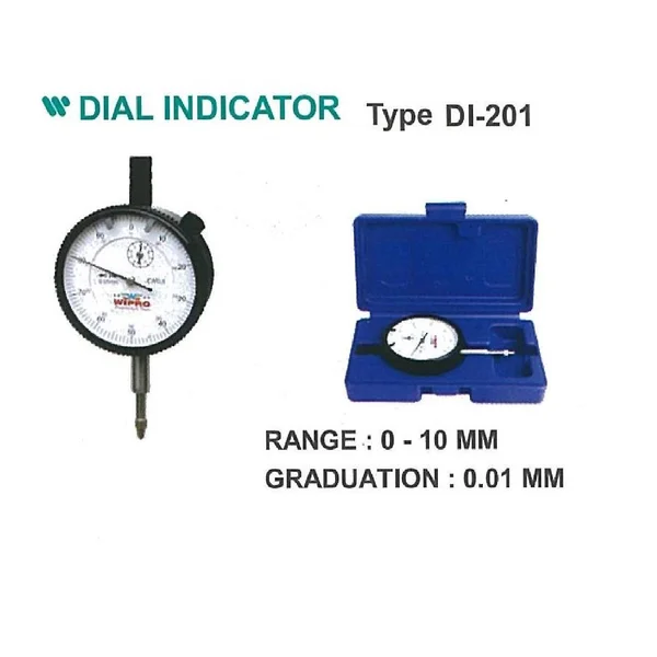 Dial Indicator Range 0-10mm Wipro DI-201