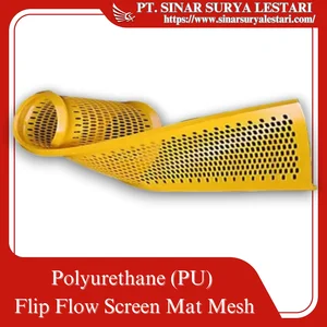 Polyurethane (PU) Flip Flow Screens Mat Mesh Baut atau Bivitec