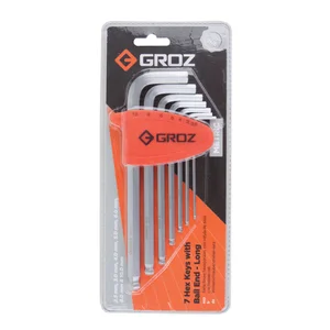 7 Hex Keys With Ball End - Metric - Kunci L