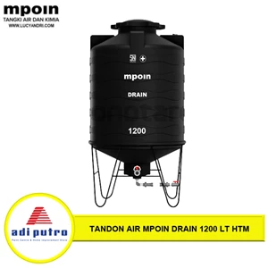 Tangki Air Mpoin Drain 1200 Liter Hitam