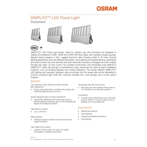 Lampu Sorot LED / Flood Light Osram Simplitz -100W AC Asymetrics