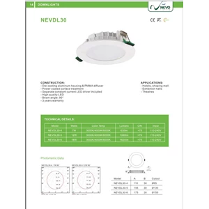 NEVO LED Panel Downlight Lamp - 7 Watt