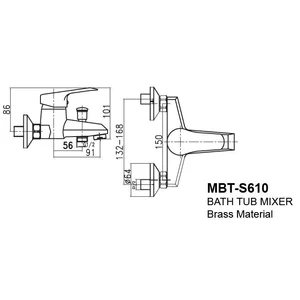 Kran Bathtub Wasser MBT S 610