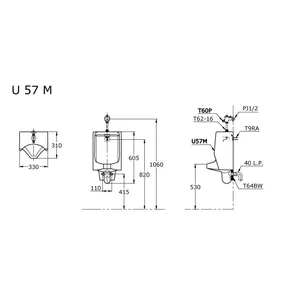 Urinal Toto U 57 M