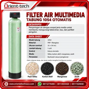Filter Air Sumur 1054 Otomatis 4 Media untuk Rumah Tangga