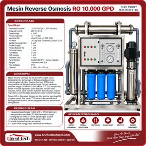 Mesin Reverse Osmosis RO 10.000 GPD Industrial Water Treatment System