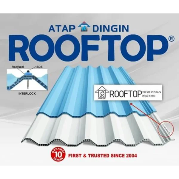 Upvc Rooftop 10Mm Thick White