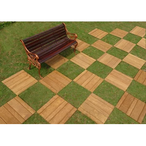 Outdoor Decktile Parquet Wood Floor Size 50Cm X 50Cm