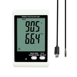 Yowexa DWL-20E Sound&Light Alarm Temperature and Humidity Data Logger with External Probe