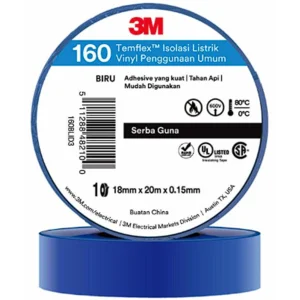 3M™ Temflex™ Blue General Use Vinyl Electrical Tape 160