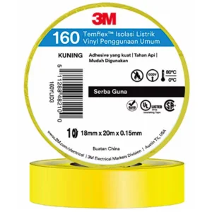 3M™ Temflex™ Yellow General Use Vinyl Electrical Tape 160