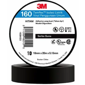 3M™ Temflex™ Black General Use Vinyl Electrical Tape 160