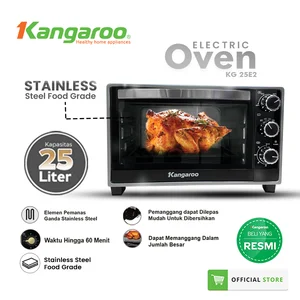 Kangaroo Oven Listrik Kg25e2 25 L Stainless Steel Food Grade