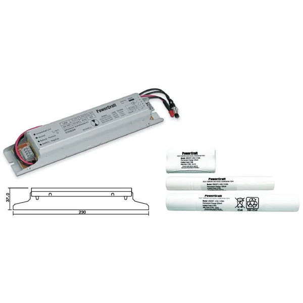 Baterai Kecil Emergency ECL LED 2A-240 7.2 2.5-120M