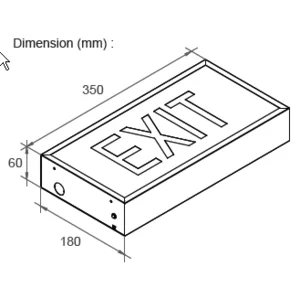 Lampu Emergency Exit LED Box Sign VEE 350/B