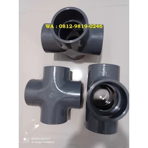 CROSS TEE 3" UPVC SCH 80 ANSI SOCKED DFP