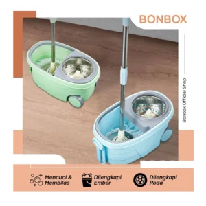 Bonbox BCT211104 Spin MOP Alat Pel Lantai Kain Fiber Dengan Ember - Random