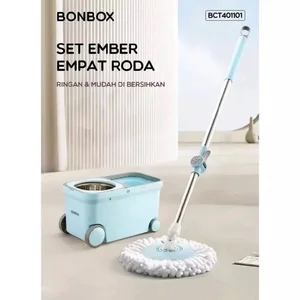 Alat Pel Lantai BONBOX BCT401101 Ultra Spinning Mop 2in1 Cuci Bilas